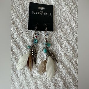 Full Tilt Blue and Red Bohemian Earrings